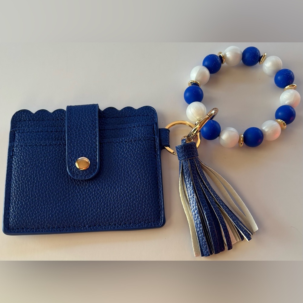 3/$24 | Beaded Wristlet Card Holder | Pink Blue Teal Sunflower Animal Print